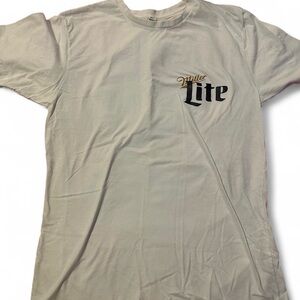 Miller Lite white and black cotton T-shirt